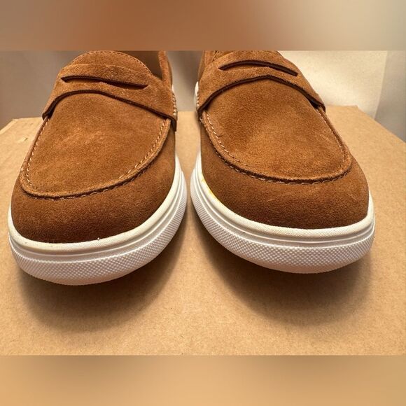 Patina Portland tan Suede leather Penny Loafers casual comfortable size 7 flats - Picture 5 of 9